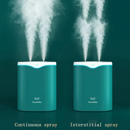 2000ml Large Capacity USB Humidifier – Double Spray Cool Mist & Essential Oil Diffuser